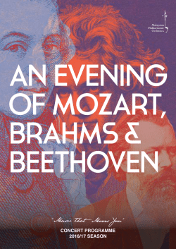 concert programme 2016/17 season
