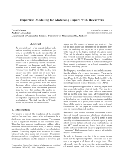 Expertise Modeling for Matching Papers with Reviewers