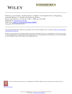Efficiency and Voluntary Implementation in Markets with Repeated