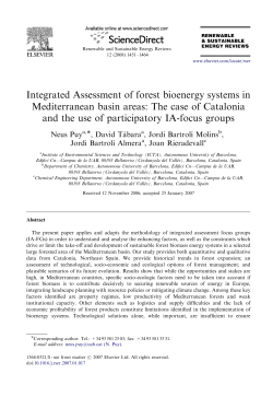 Integrated Assessment of forest bioenergy systems in Mediterranean