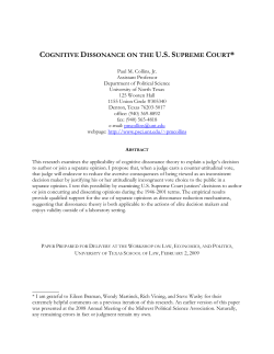 cognitive dissonance on the us supreme court