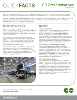 QUICKFACTS GO Green Initiatives