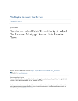 Taxation&mdash;Federal Estate Tax&mdash;Priority of Federal Tax Lien over