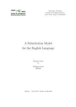 A Substitution Model for the English Language