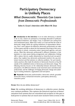 Participatory Democracy in Unlikely Places