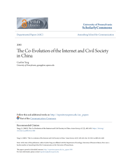 The Co-Evolution of the Internet and Civil Society in China