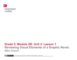 Grade 5: Module 2B: Unit 3: Lesson 1 Reviewing Visual Elements of