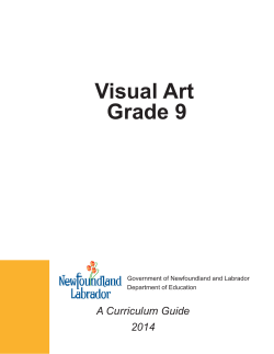A Curriculum Guide for Grade 9 Art