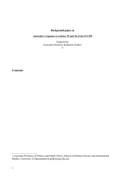 Background paper on