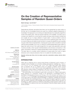 On the Creation of Representative Samples of Random Quasi