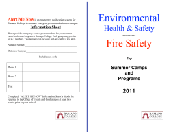 Environmental Health and Safety / Fire Safety