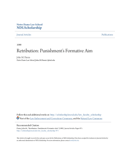 Retribution: Punishment`s Formative Aim