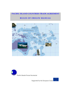pacific island countries trade agreement rules of origin manual