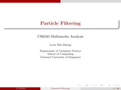 Particle Filtering - NUS School of Computing