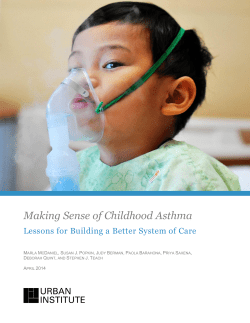 Making Sense of Childhood Asthma: Lessons for