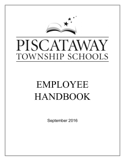 employee handbook - Piscataway Township Schools