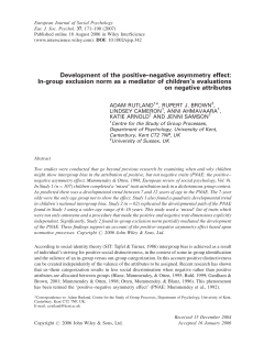Development of the positive-negative asymmetry effect: in