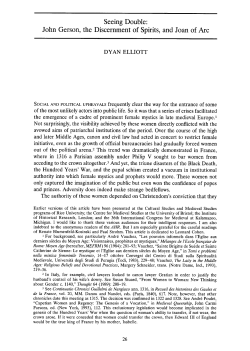 John Gerson, the Discernment of Spirits, and Joan of Arc