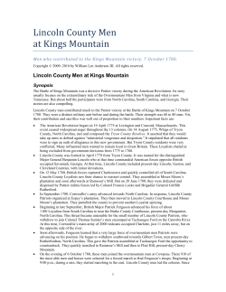 Lincoln County Men at Kings Mountain