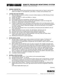 remote pressure monitoring system