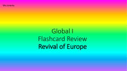 Revival of Europe - Tioga Central School District