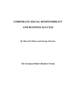 corporate social responsibility and business success