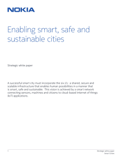 Enabling smart, safe and sustainable cities