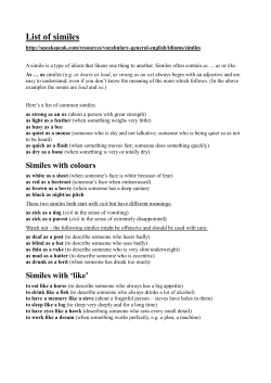 List of similes