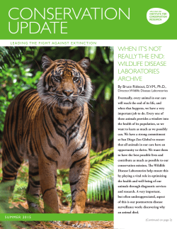 CONSERVATION UPDATE - San Diego Zoo Institute for