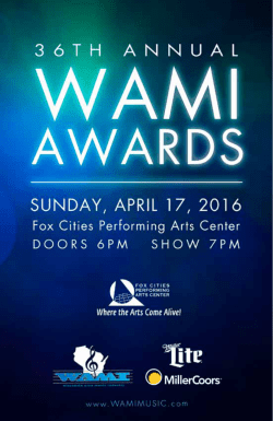 WAMI 2016 Show Program - Wisconsin Area Music Industry
