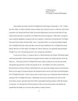 Civil Rights Annotated Bib