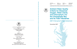 Chlorophyll a Criteria - Chesapeake Bay Program