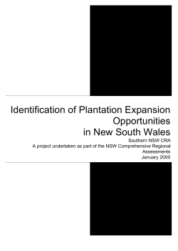 identification of plantation expansion opportunities in new south wales