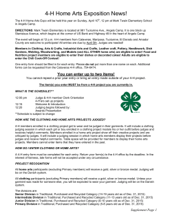 4-H Home Arts Exposition News - UC Agriculture and Natural