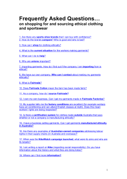 Frequently asked question on ethical gear