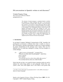 IM conversations in Spanish: written or oral