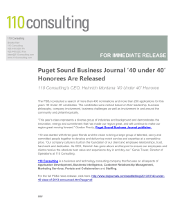 40 Under 40 - 110 Consulting