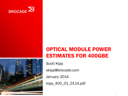 Optical Module Power Estimates for 400GbE