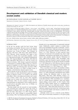 Development and validation of Swedish classical and modern