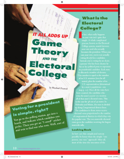 Game Theory Electoral College