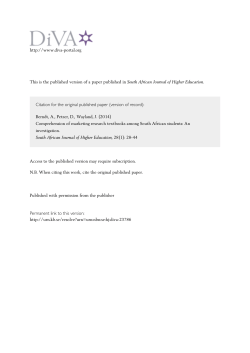 Comprehension of marketing research textbooks among South