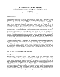 Labor and Housing in New York City
