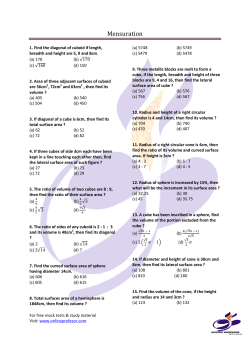 Mensuration - Online Profesor