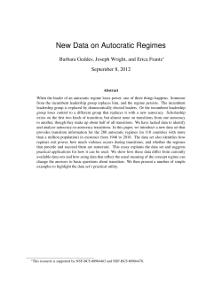 New Data on Autocratic Regimes