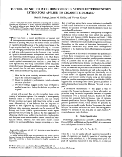 to pool or not to pool: homogeneous versus heterogeneous
