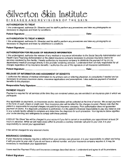 Patient Forms - Silverton Skin Institute