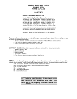 2000 and 2000B Pick-Up Reels