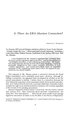 Is There An ERA-Abortion Connection?