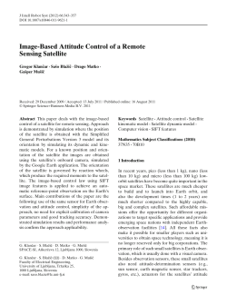Image-Based Attitude Control of a Remote Sensing Satellite