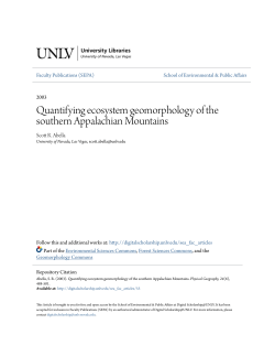 Quantifying ecosystem geomorphology of the southern Appalachian